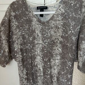 Inc Petite sequin blouse